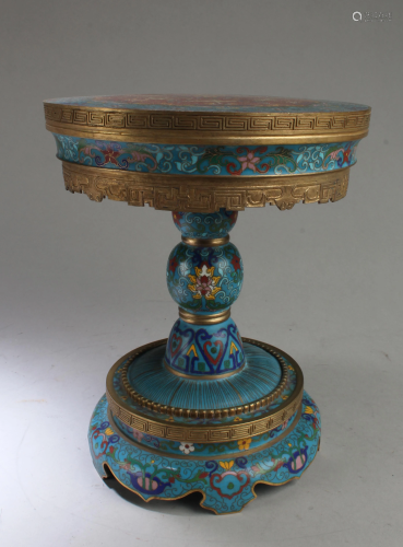 A Cloisonne Display Stool
