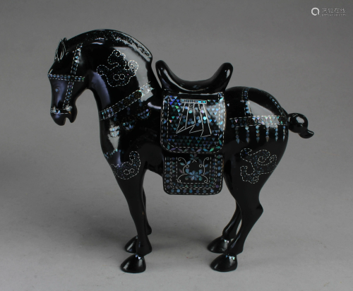 A Lacquer Horse Figurine