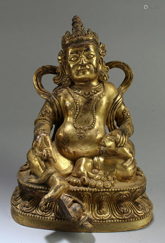 Chinese Gilt Bronze Bodhisattva Statue