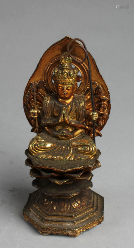 Chinese Gilt Bronze Bodhisattva Statue