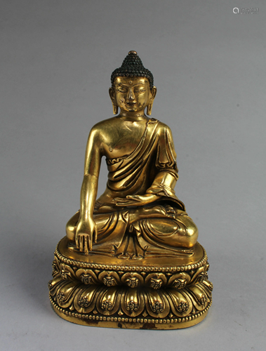 Chinese Gilt Bronze Buddha Statue