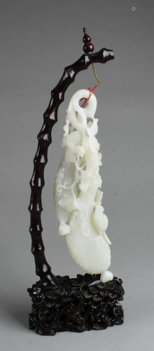 Chinese Carved Nephrite Jade Ornament, GIA…