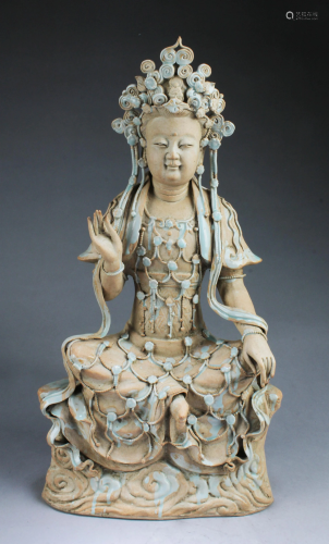 Chinese Porcelain Bodhisattva Statue