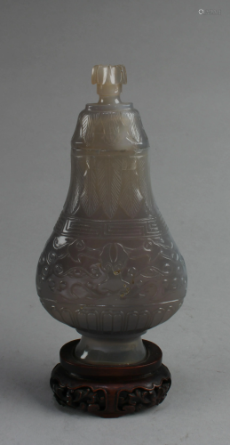 Antique Chinese Agate Vase