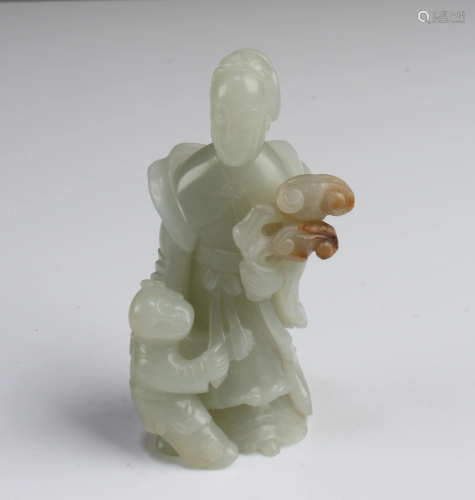 Chinese Hetian Jade Statue