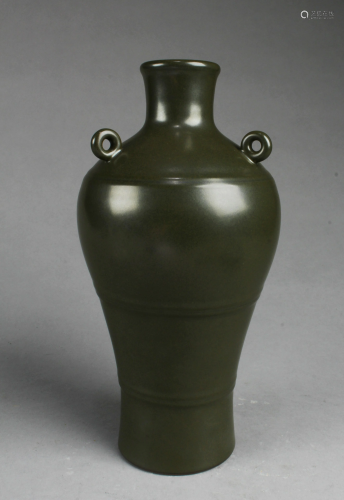Chinese Tea Dust Color Porcelain Vase