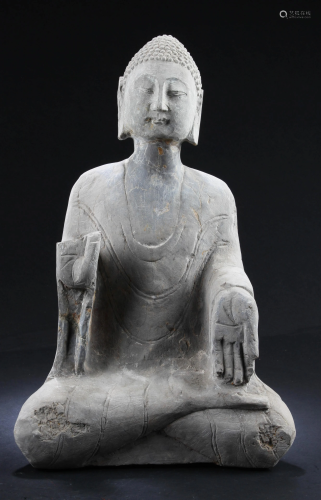 A Stone Carved Buddha Statue