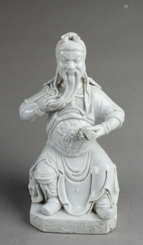 Chinese Blanc De Chine Deity Statue