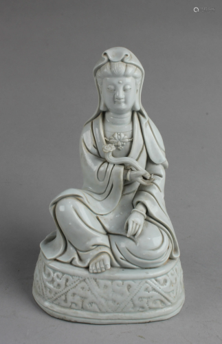 Chinese Blanc De Chinese Guanyin Statue