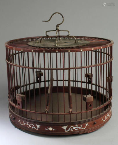 Chinese Rosewood Bird Cage
