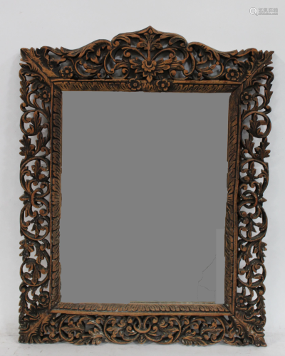 A Wooden Frame Mirror