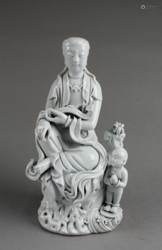Chinese blanc De Chinese Bodhisattva Statue