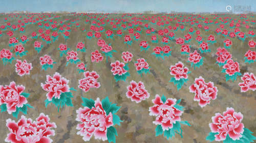 王音（b.1964） 2006年作 花 布面油画