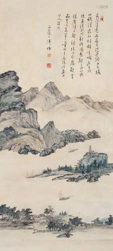 溥儒（1896～1963） 江山帆影 镜心 设色纸本