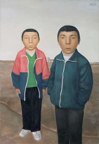 段建伟（b.1961） 2006年作 俩少年 布面油画