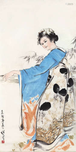 刘继卣（1918～1983） 1979年作 喜乐图 立轴 设色纸本