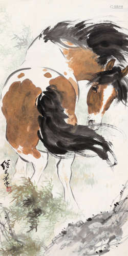 刘继卣（1918～1983） 马 立轴 设色纸本
