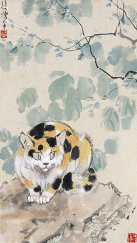 徐悲鸿（1895～1953） 1944年作 凝视 立轴 设色纸本