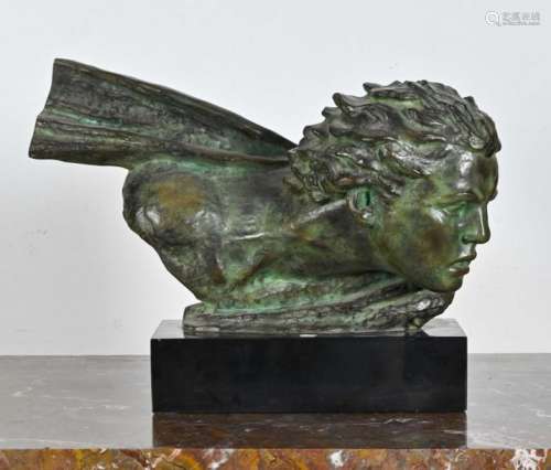 Alexandre KELETY (1874 1940) Buste de Jean Mermoz …