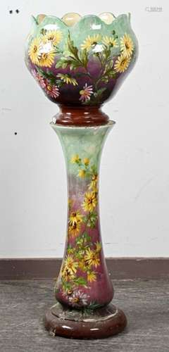 Jérôme MASSIER (1850 1926) Sellette et vase en cér…