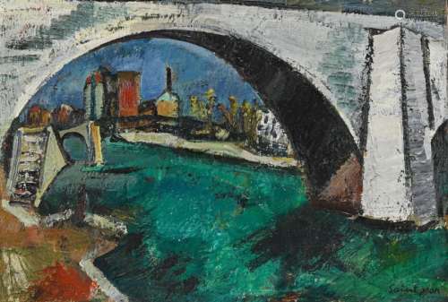 Marcel SAINT JEAN (1914 1994) Le pont, 1941 Huile …