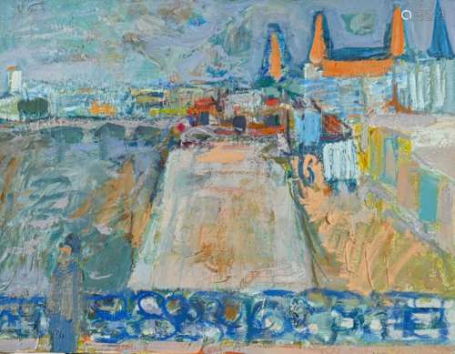 Marcel SAINT JEAN (1914 1994) Le quai vu du pont, …