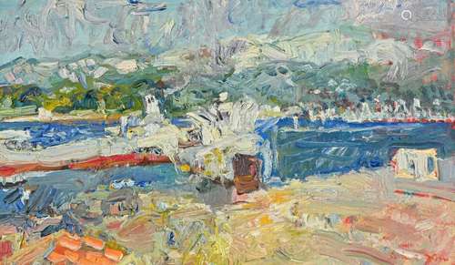 Marcel SAINT JEAN (1914 1994) Paysage fluvial Huil…