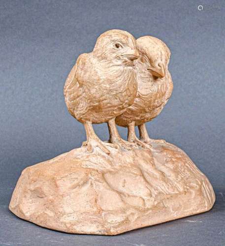 Marguerite MONOT (1903 1931) Poussins sur un roche…