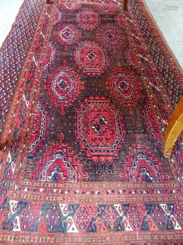 TURKMENE Tapis de scelle en laine fait main L. 187…