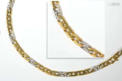 Two 18 karat yellow and white gold bracelets set w…