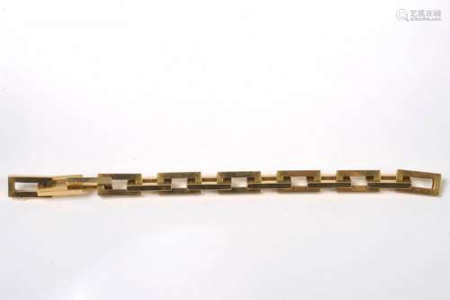 Bracelet with rectangular links in 18 karat yellow…