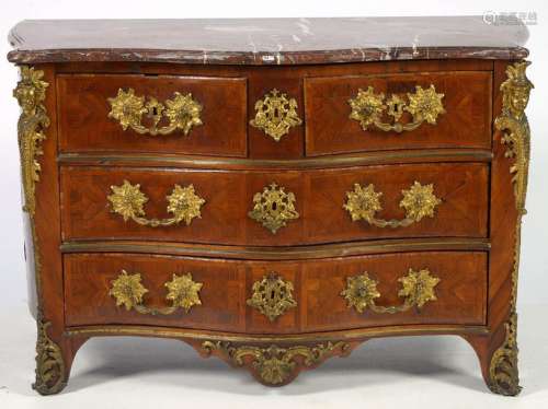 Regency style chest of drawers in curly rosewood v…