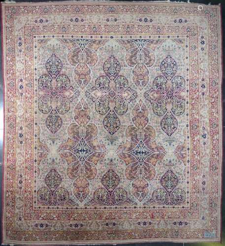 Large handmade woollen palace carpet decorated wit…