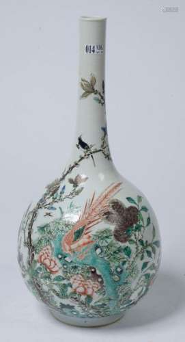 Soliflore vase in polychrome porcelain of China ca…