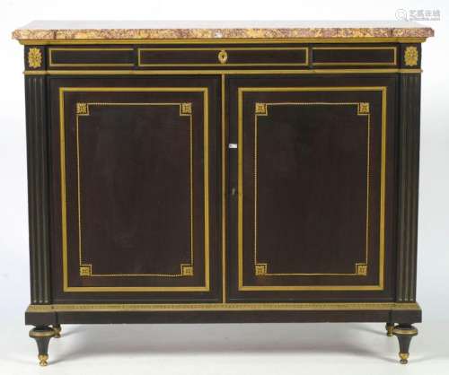 Louis XVI style dressing table with blackened pear…
