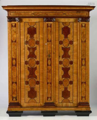 Louis XIV style two door wardrobe in carved wood a…