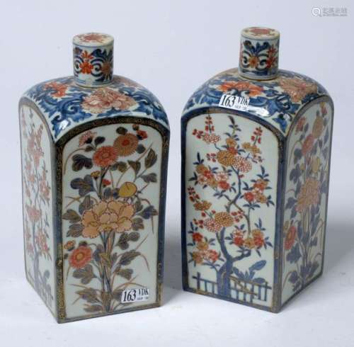 Pair of sake bottles with their stoppers made of I…