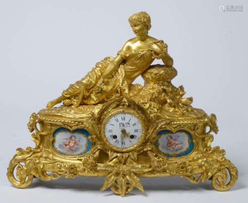 Beautiful gilt bronze Napoleon III style clock sur…