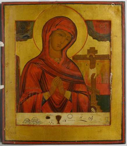 Large icon painted on wood representing the \