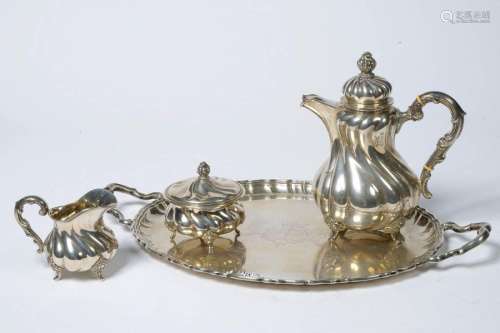Louis XV style tripod coffee service and its 800/1…