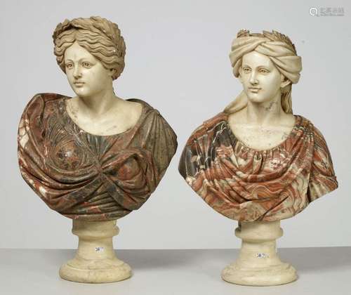 Pair of busts of \