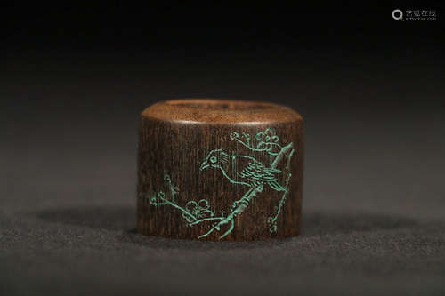 CHINESE CHENXIANG WOOD THUMB RING