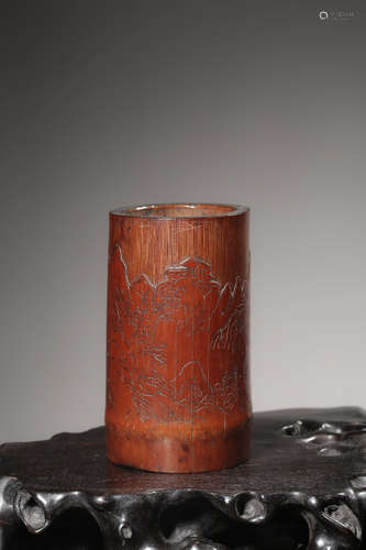 CHINESE BAMBOO BRUSH POT