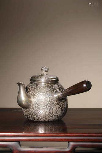 JAPANESE SILVER TEA POT