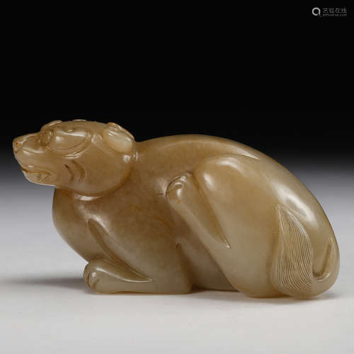 CHINESE CELADON JADE BEAST