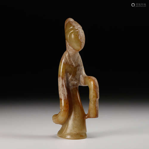 CHINESE JADE DANCING FIGURINE