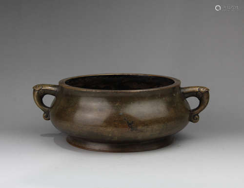 CHINESE BRONZE CENSER WITH MARK