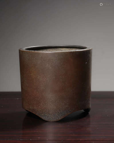 CHINESE BRONZE CENSER WITH MARK