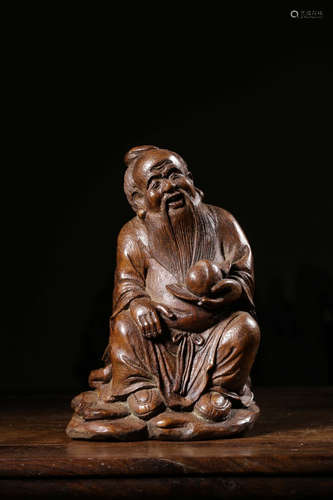 CHINESE BAMBOO CARVED LAOSHOU