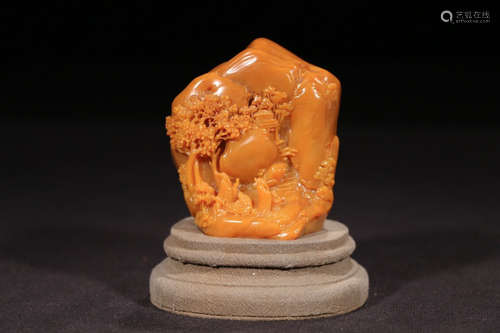 CHINESE SOAPSTONE LANDSCAPE SEAL